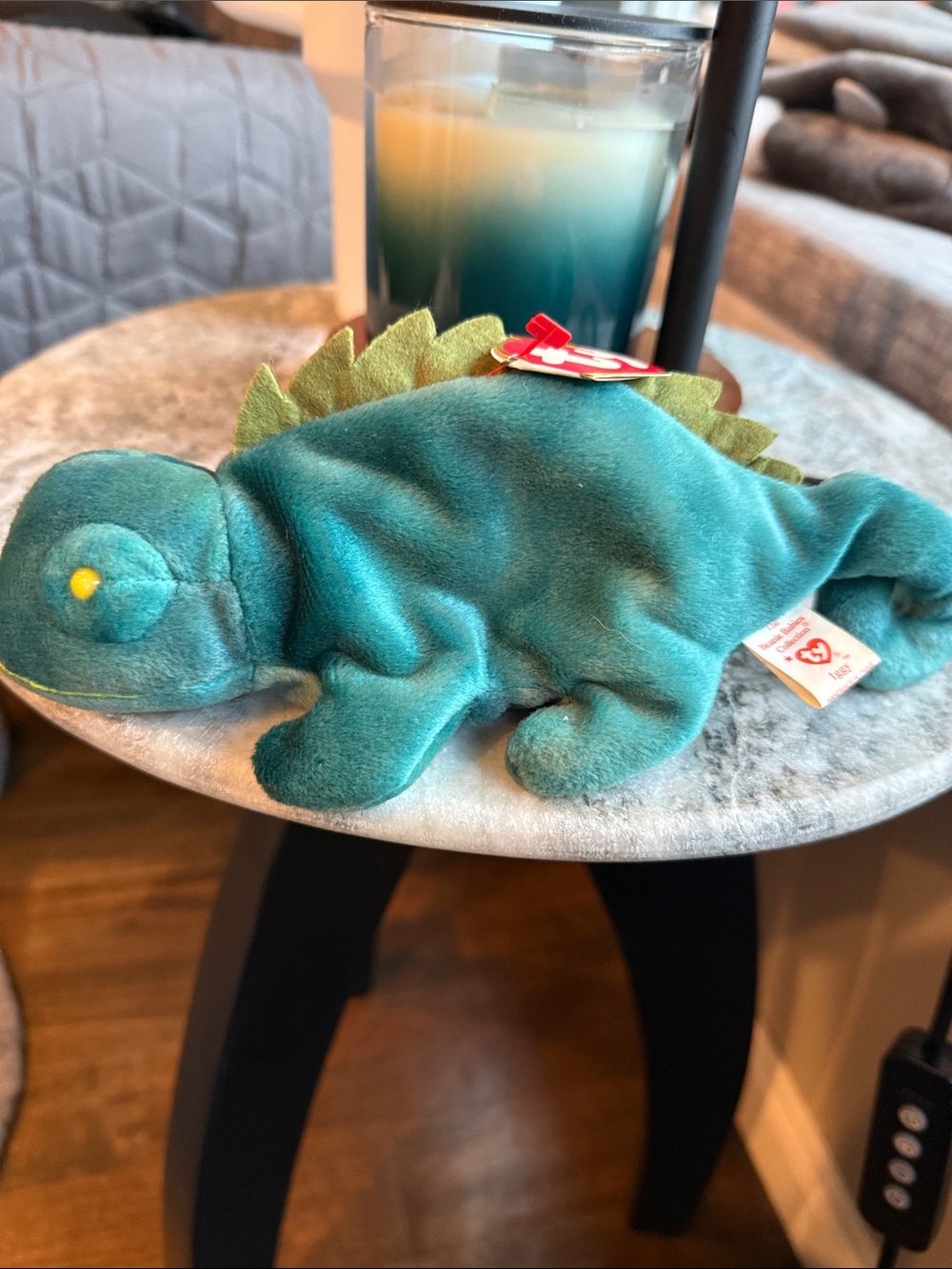 Ty Teal & Olive Green Plush Reptile Toy
